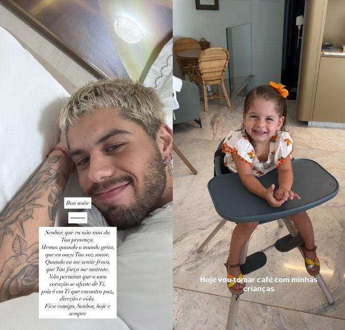 Após separação de Virginia Fonseca, Zé Felipe faz oração antes de dormir: <i>Quando eu me sentir fraco, que Tua força me sustente</i>