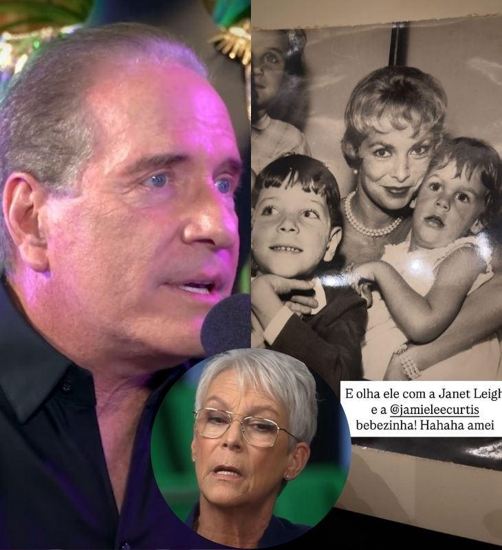 Filha de Roberto Justus surpreende ao mostrar foto de infância do pai ao lado de Jamie Lee Curtis