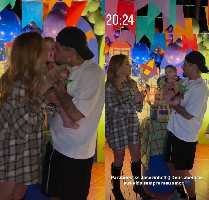 Virginia Fonseca e Zé Felipe surgem juntos na festa de mesversário do filho caçula: <i>Sua família te ama muito</i>