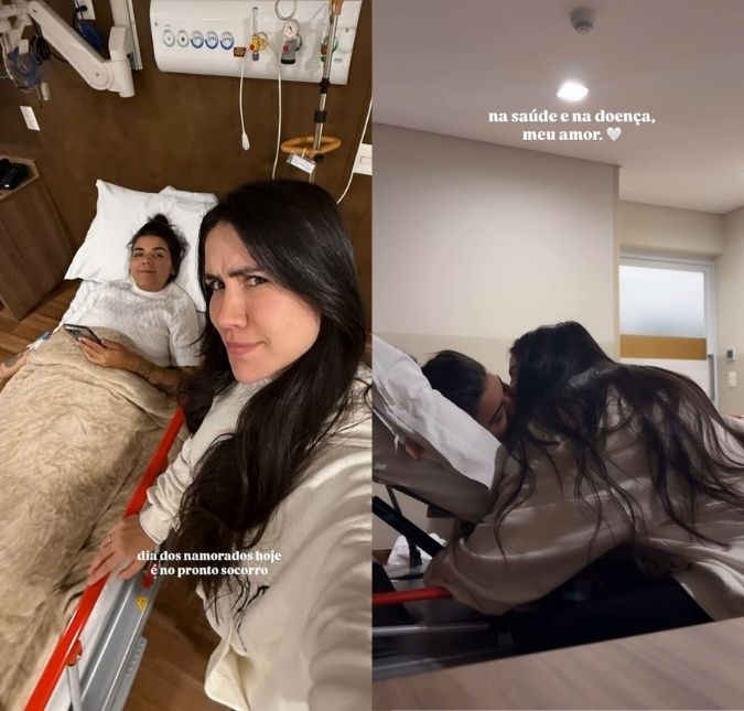 Yasmin Santos passa Dia dos Namorados no hospital ao lado da noiva