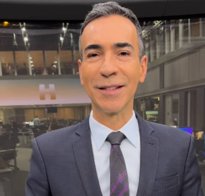 César Tralli usa as redes sociais para celebrar sua volta ao <i>Jornal Hoje</i>: <i>Que alegria!</i>