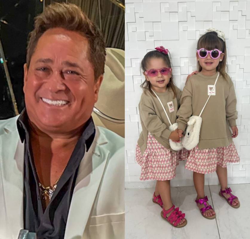 Leonardo se orgulha ao falar sobre personalidades de Maria Alice e Maria Flor. Confira os melhores momentos do sertanejo com os netos
