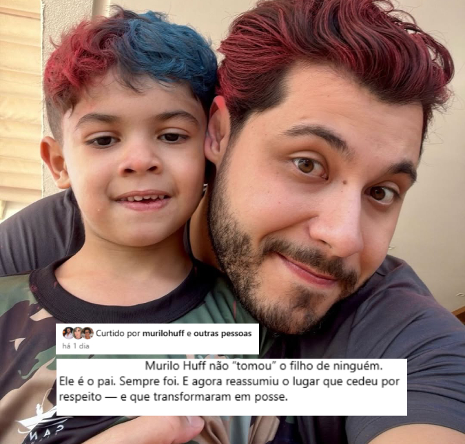 Murilo Huff curte <I>post</i> em sua defesa: <I>Avó não é mãe e homenagem não se faz rifando a memória</i>