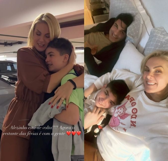 Ana Hickmann celebra reencontro com o filho, Alezinho: <i>Agora o restante das férias é com a gente</i>