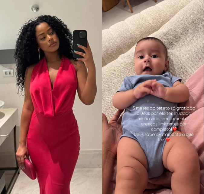 Após separação de MC Daniel, Lorena Maria celebra os cinco meses de vida de Rás: <I>Passa tudo tão rápido</i>
