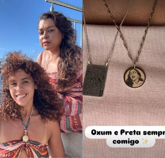 Maquiadora de Preta Gil mostra colar com foto da amiga: <i>Preta sempre comigo</i>
