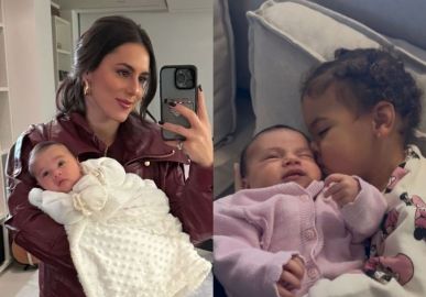 Mavie surge em foto beijando a irmãzinha Mel e encanta a web - Estrelando