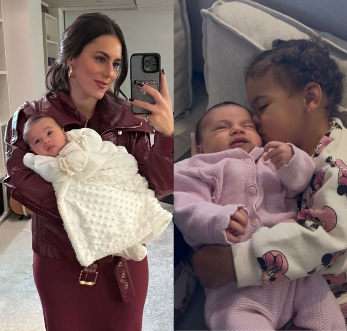 Mavie surge em foto beijando a irmãzinha Mel e encanta a <i>web</i>