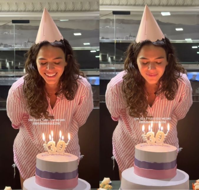 Bruna Marquezine celebra mais uma vez o aniversário, agora em <i>set</i> de gravações