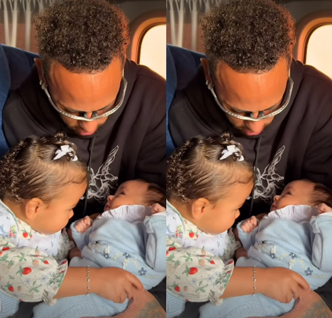 Neymar Jr. surge em momento fofo com as filhas, Mavie e Mel. Confira os melhores momentos do jogador como pai