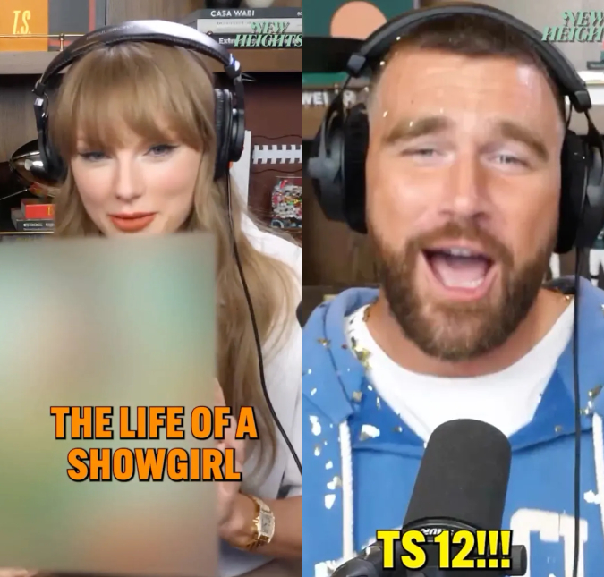 No <I>podcast</i> de Travis Kelce, Taylor Swift anuncia novo álbum - <I>The Life of a Showgirl</i>