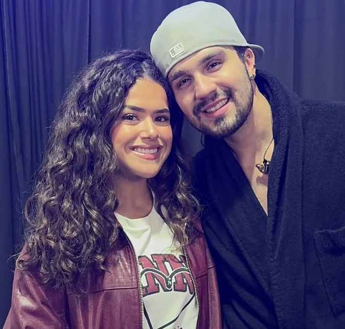 Maisa marca presença em <i>show</i> de Luan Santana e tieta cantor: <i>Luanete há 17 anos</i>