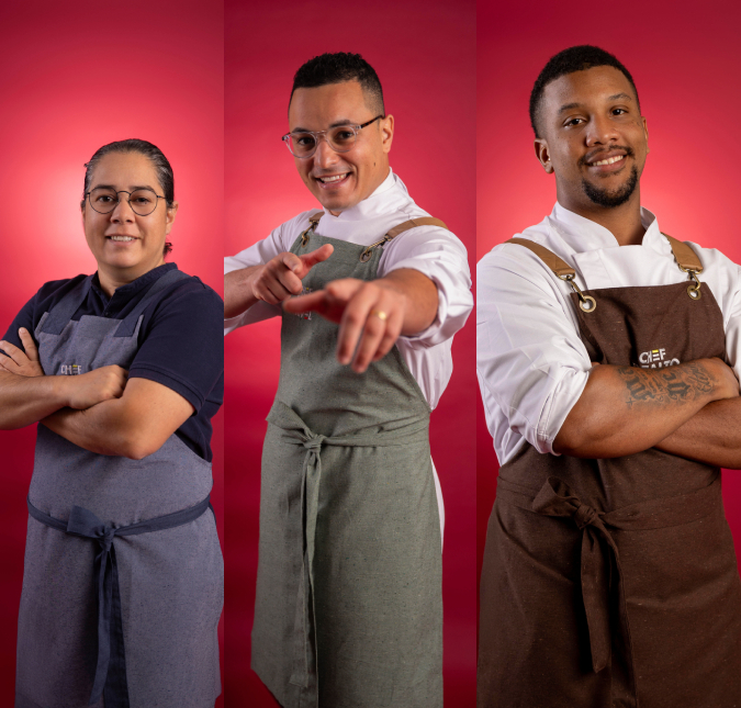 Arika, Lira e Mamede estão na final do <I>Chef de Alto Nível</I>