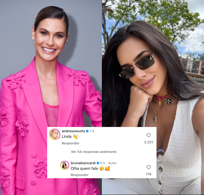 Após repostar conteúdo sobre Neymar e Virginia, Andressa Suita e Bruna Biancardi trocam elogios