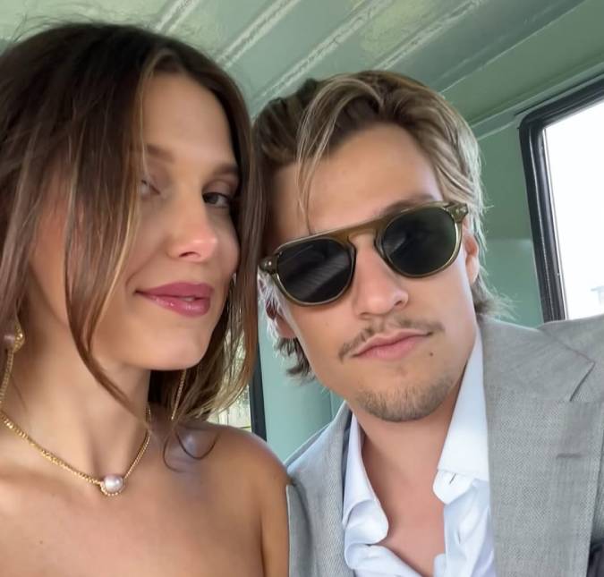 Millie Bobby Brown e Jake Bongiovi são vistos passeando com filha pela primeira vez; veja