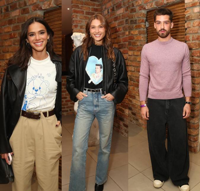 Sasha Meneghel, Bruna Marquezine e João Guilherme prestigiam João Lucas em <i>show</i>