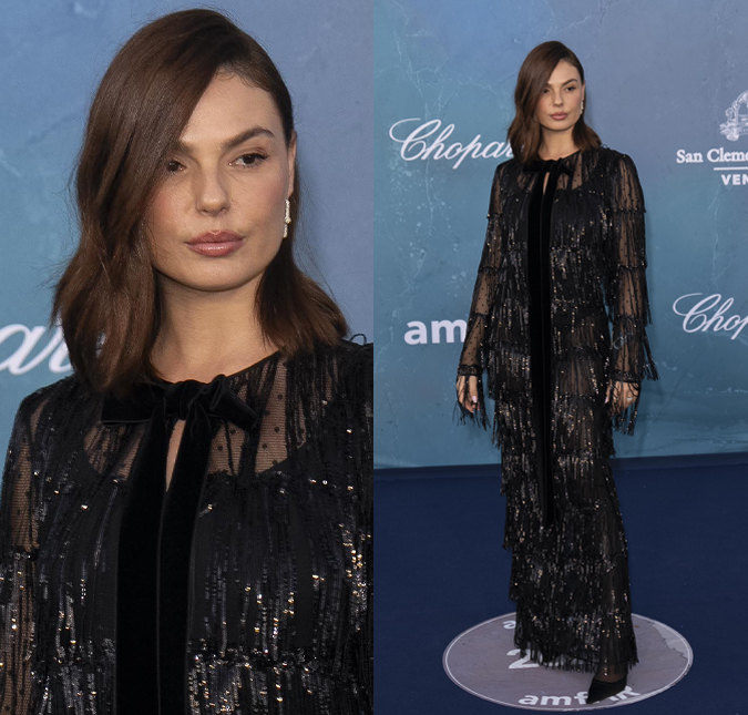 Isis Valverde brilha em sua estreia no <i>amfAR</i> de Veneza