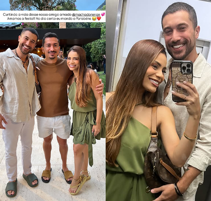 Lexa e Ricardo Vianna curtem aniversário de Renan Machado, irmão de Anitta