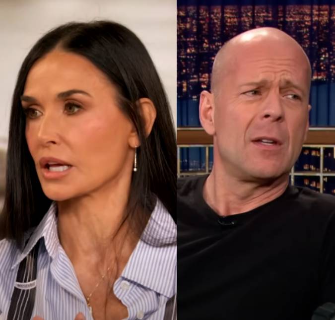 Demi Moore revela dificuldade de ver ex-marido Bruce Willis mudando devido à demência