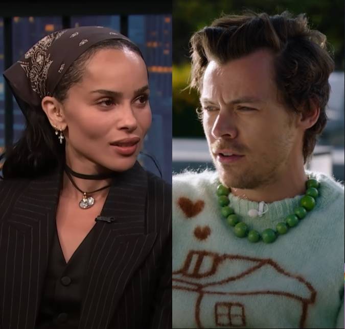 Casalzão! Harry Styles e Zoë Kravitz caminham abraçados por Nova York, Estados Unidos, confirmando romance