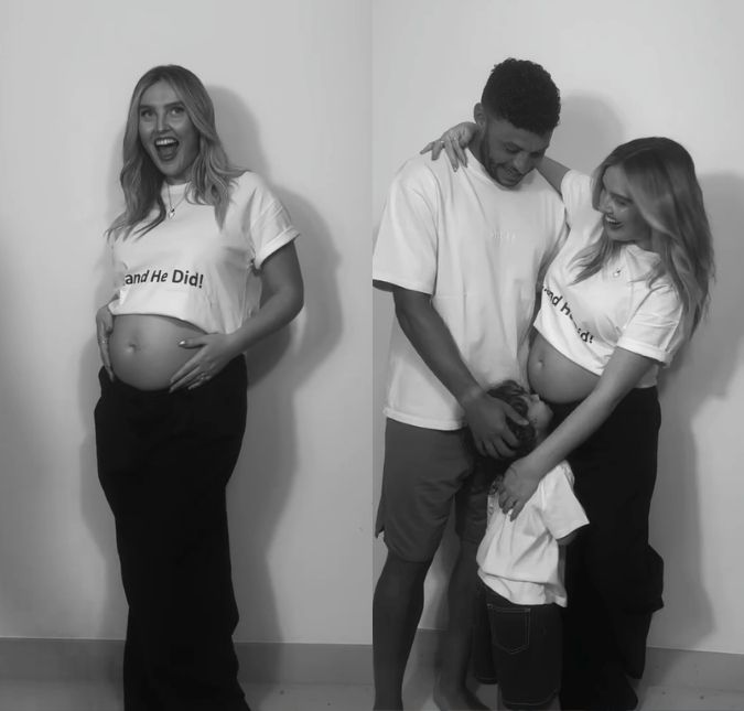Perrie Edwards, integrante do <i>Little Mix</i>, anuncia gravidez e exibe barrigão. Veja os famosos que anunciaram que a família vai aumentar em 2025!