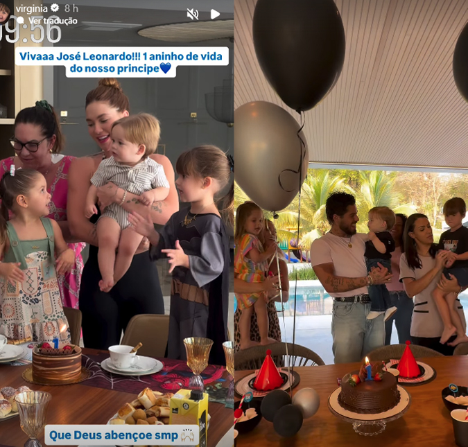 José Leonardo faz aniversário e ganha comemorações separadas de Virginia e Zé Felipe