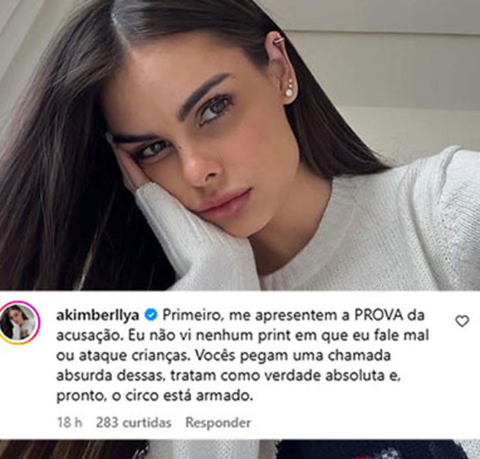 Amanda  Kimberlly rebate acusações de criar <i>fakes</i> para atacar Brunca Biancardi