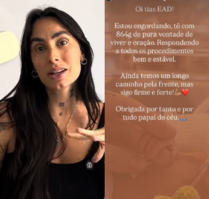 Clara Maia atualiza estado de saúde de Theo: <i>Engordando</i>. Veja o que ela e André Coelho já falaram sobre o filho