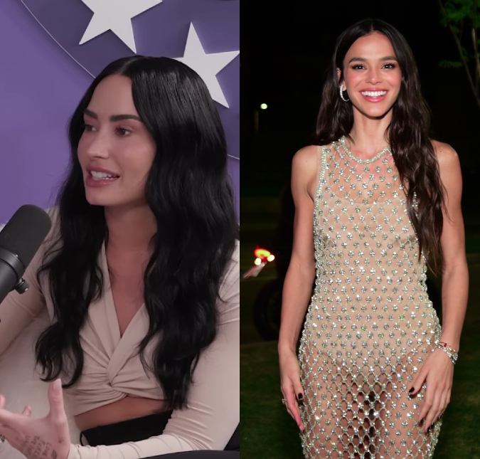 Bruna Marquezine e Demi Lovato se encontram em evento de moda internacional