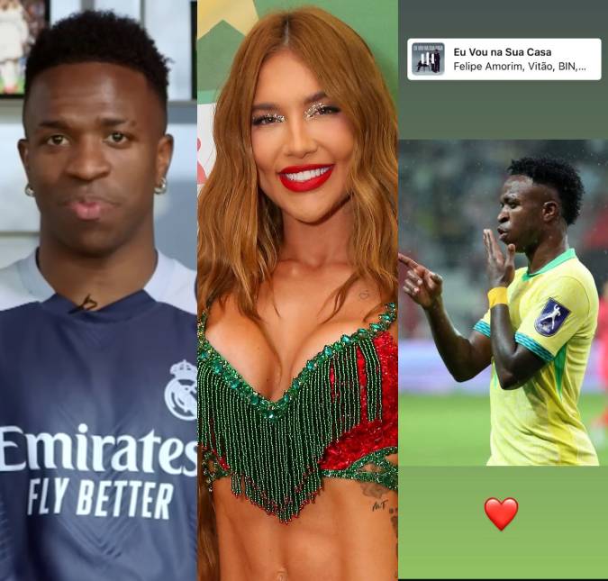 Gol para Virginia Fonseca? Vini Jr. posta foto mandando beijo para câmera e agita <i>web</i>