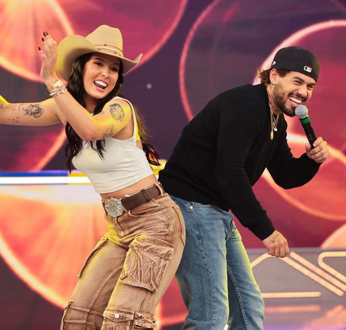 Beijo, brincadeiras e chamego... Confira os melhores momentos de Ana Castela e Zé Felipe desde que eles assumiram a relação