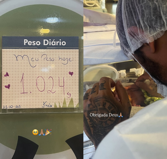 Clara Maia celebra primeiro quilo do filho Théo: <i>Obrigada Deus</i>. Veja o que ela e André Coelho já falaram sobre o herdeiro