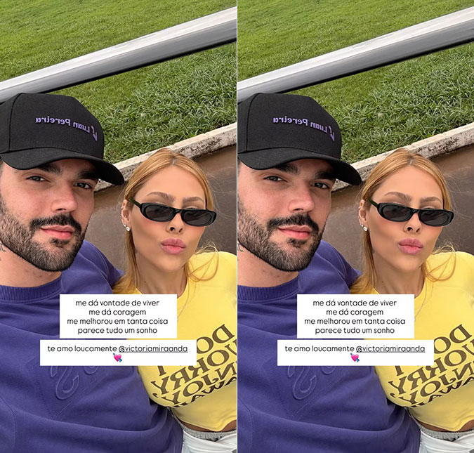 Luan Pereira se declara para a namorada Victória Miranda: <i>Me dá coragem de viver</i>