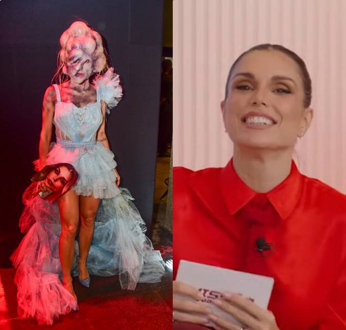 Que situação! Flávia Viana mostra perrengue para retirar fantasia após baile de <i>Halloween</i>