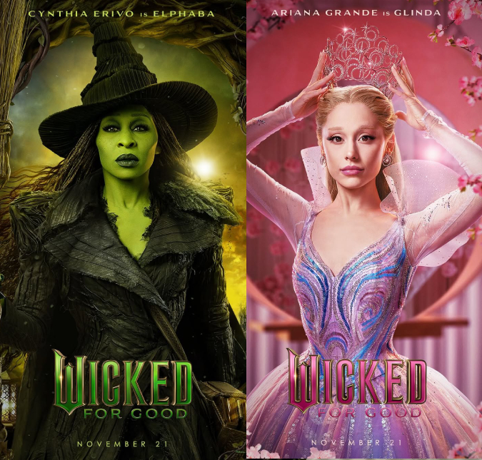 Primeiros pôsteres individuais de <i>Wicked: For Good</i> são divulgados; veja