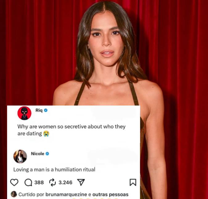 Bruna Marquezine curte <i>post</i> que sugere porque mulheres estão escondendo seus amores: <i>Amar um homem é um ritual de humilhação</i>