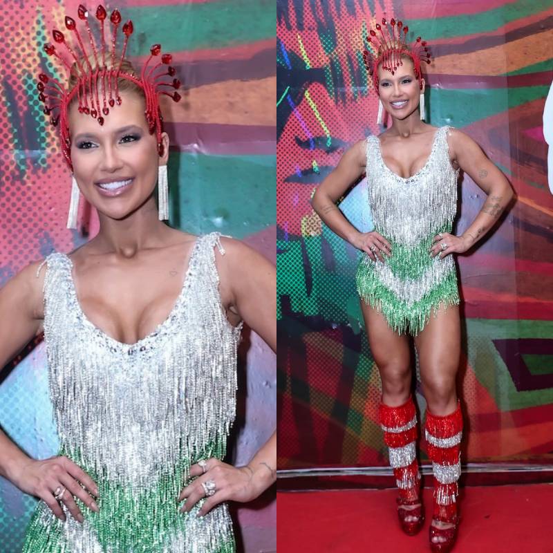 Virginia Fonseca cai no samba em ensaio da Grande Rio e se diverte com Lucas Guedez em meio a rumores de afastamento