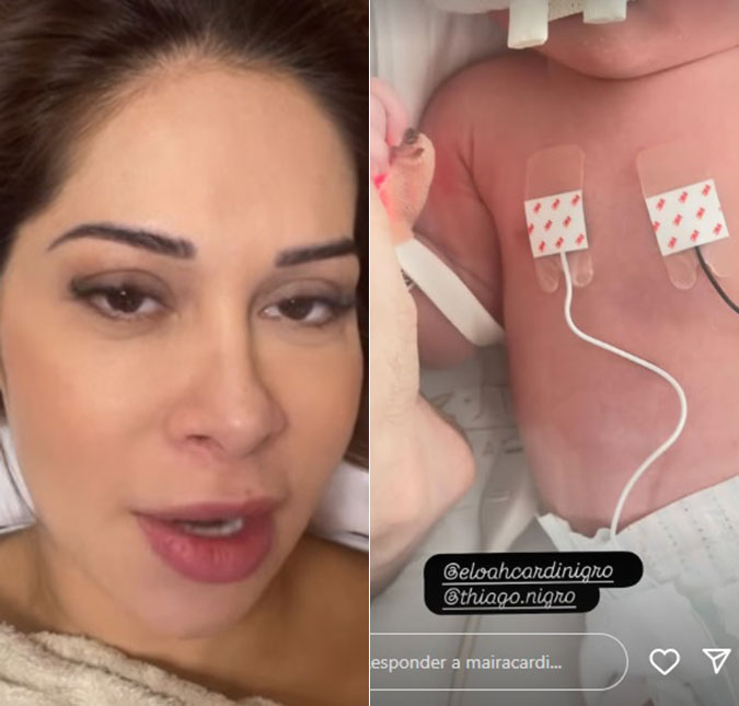 Maíra Cardi revela que a filha recém nascida está na UTI: <i>Dificuldade de respirar</i>