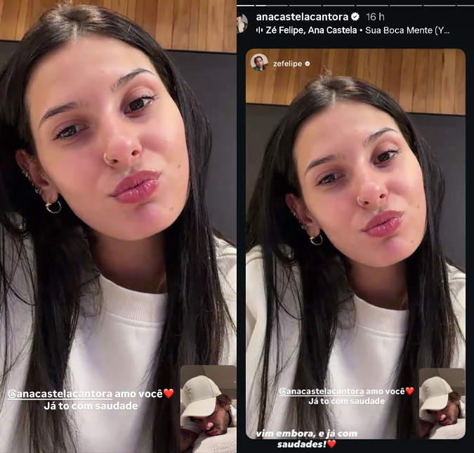 Após período juntos, Ana Castela e Zé Felipe lamentam a saudade. Confira os melhores momentos dos cantores desde que eles assumiram a relação