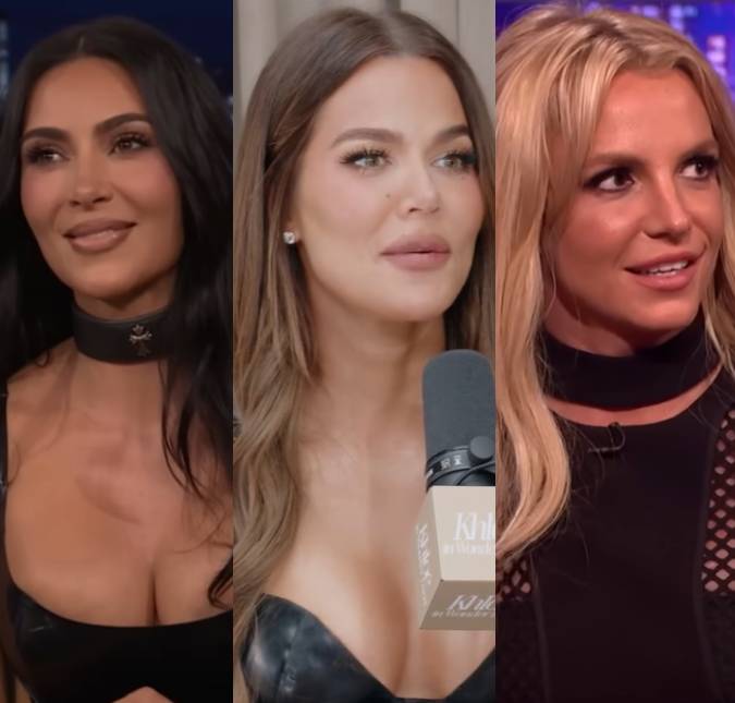 Amizade de milhões! Kim e Khloé Kardashian posam juntas com Britney Spears em noite do pijama