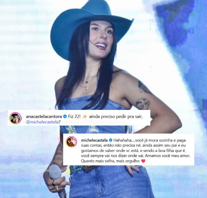 No dia do aniversário de 22 anos de idade, Ana Castela brinca com a mãe: <i>Ainda preciso pedir pra sair?</i>