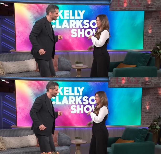 Wagner Moura mostra samba no pé durante entrevista com Kelly Clarkson, que se derrete: - <i>Nunca conseguiria ficar tão sexy quanto ele</i>