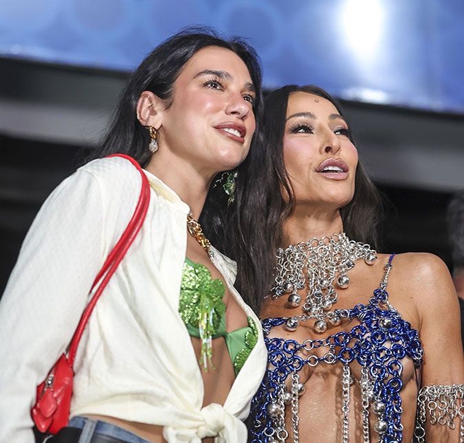 Sabrina Sato relembra visita de Dua Lipa na quadra da Vila Isabel: <i>Parece brasileira</i>