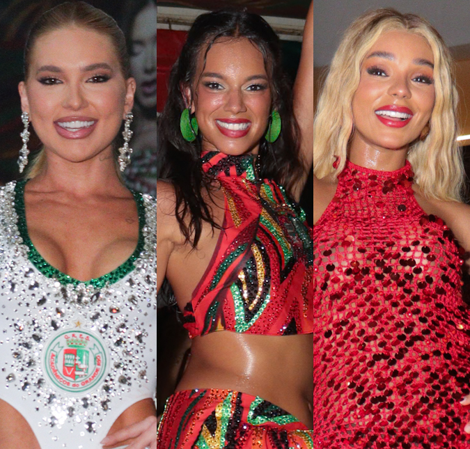 Virginia Fonseca, Alane Dias e Brunna Gonçalves roubam a cena em ensaio da Grande Rio