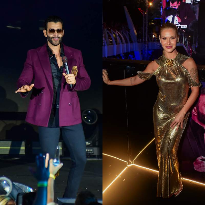 Com Andressa Suita na plateia, Gusttavo Lima anima segunda noite do <i>Embaixador em Alto Mar</i>