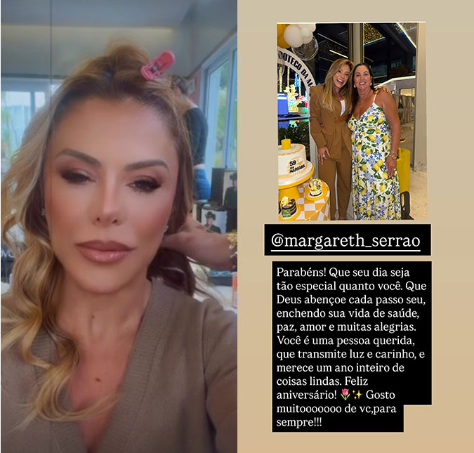 Poliana Rocha homenageia Margareth Serrão em aniversário: <i>Gosto muito de você</i>