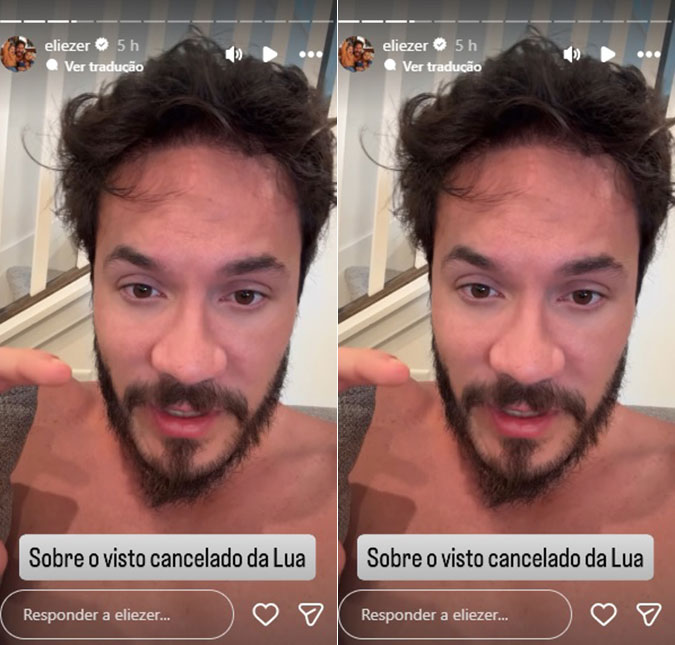 Eliezer relata perrengue em viagem para os Estados Unidos: <i>Visto cancelado</i>