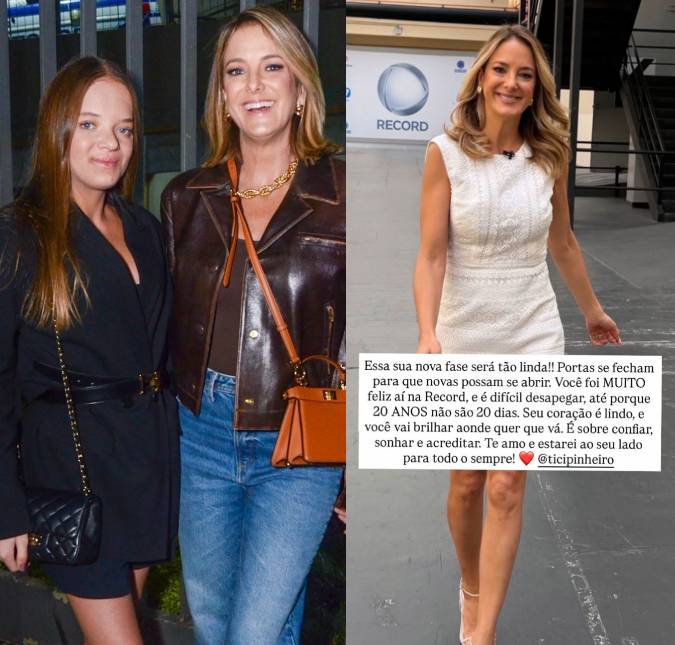 Prestes a deixar <i>Record</i>, Ticiane Pinheiro recebe homenagem de Rafa Justus: <i>Você vai brilhar aonde quer que vá</i>