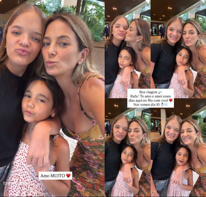 Ticiane Pinheiro se despede de Rafa Justus após passar virada do ano com a filha no Rio de Janeiro