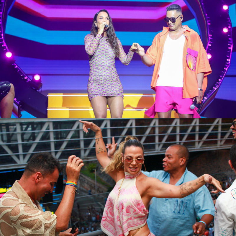 Ivete Sangalo marca presença em evento pré-Carnaval de Xanddy Harmonia e Carla Perez curte <I>show</i> dos bastidores